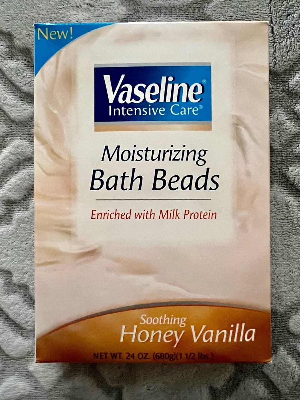 Vaseline Intensive Care Honey Vanilla Bath Beads 24oz New
